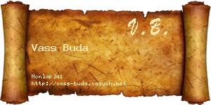 Vass Buda névjegykártya